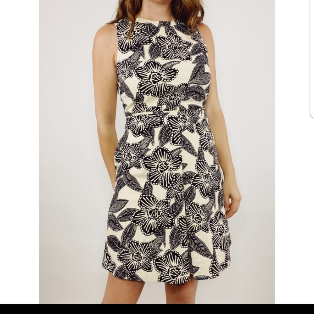 J. Crew Sleeveless Polynesian Print Dress 2